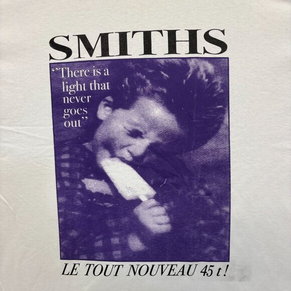 The Smiths There Is A Light That Never Goes Out White Rock T-Shirt Size Large - Picture 2 of 4